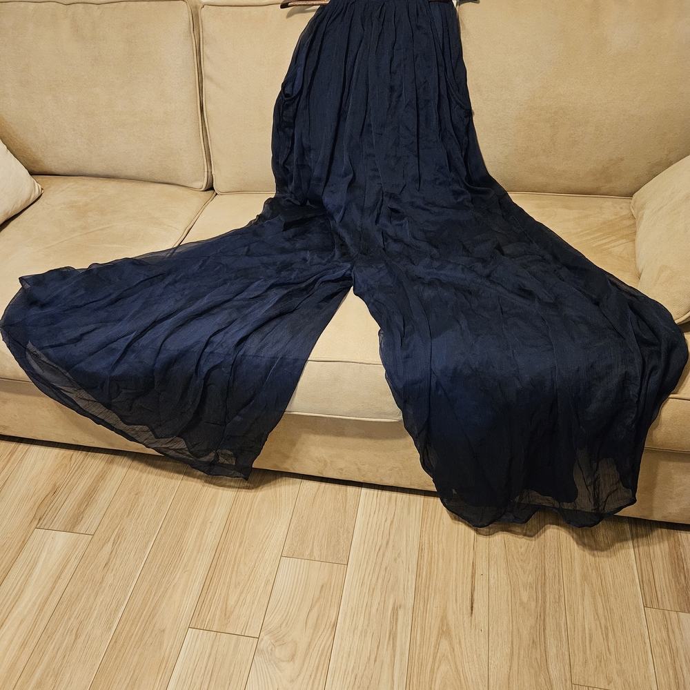 Ashley Stewart Chic Navy Blue Jumpsuit
